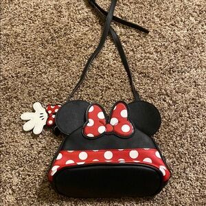 Disney Minnie Mouse Black and Red Bag with Iconic Ears